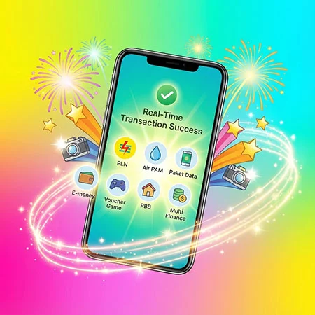 Transaksi digital PPOB WOK APPS berjalan real-time dan otomatis